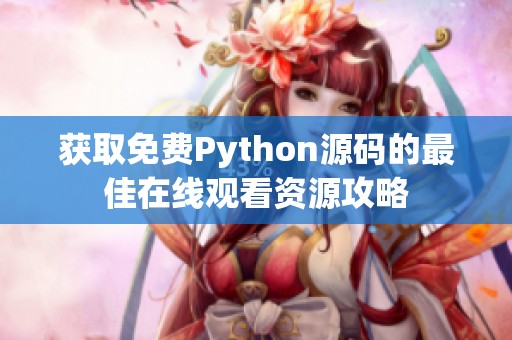 获取免费Python源码的最佳在线观看资源攻略