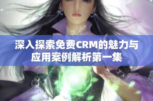 深入探索免费CRM的魅力与应用案例解析第一集