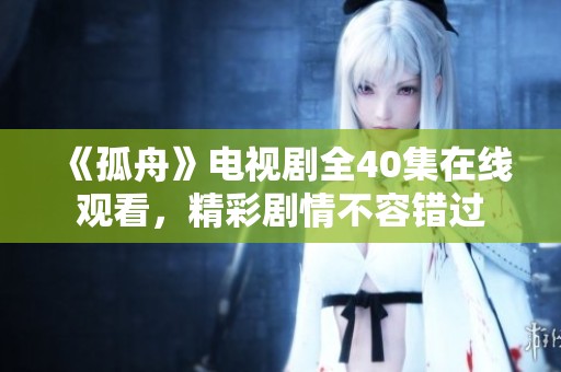 《孤舟》电视剧全40集在线观看，精彩剧情不容错过