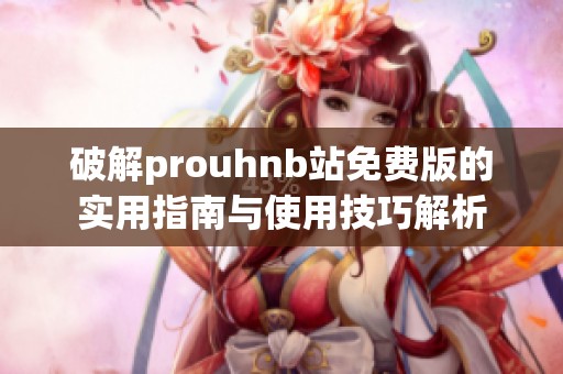 破解prouhnb站免费版的实用指南与使用技巧解析