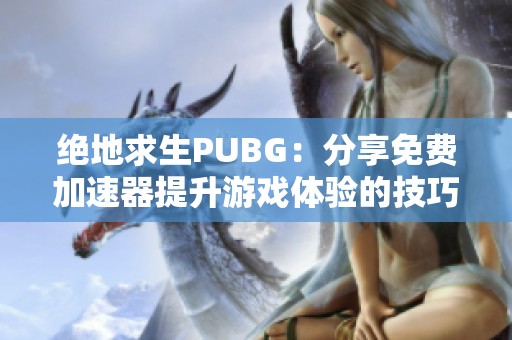 绝地求生PUBG：分享免费加速器提升游戏体验的技巧与推荐