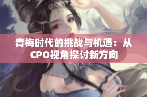 青梅时代的挑战与机遇：从CPO视角探讨新方向