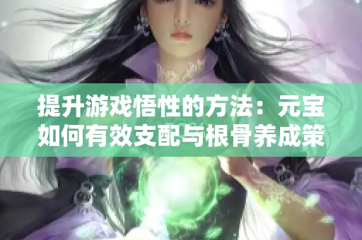 提升游戏悟性的方法：元宝如何有效支配与根骨养成策略分析