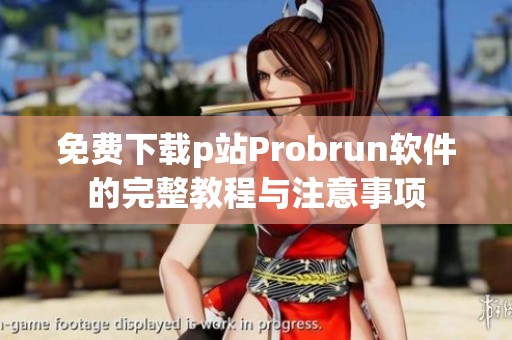 免费下载p站Probrun软件的完整教程与注意事项