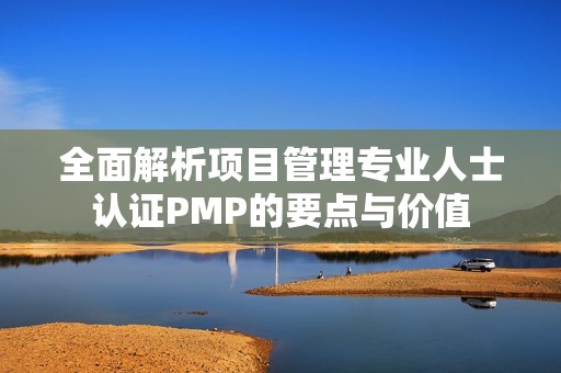 全面解析项目管理专业人士认证PMP的要点与价值