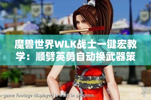 魔兽世界WLK战士一键宏教学：顺劈英勇自动换武器策略分享