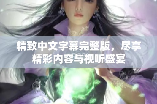 精致中文字幕完整版，尽享精彩内容与视听盛宴