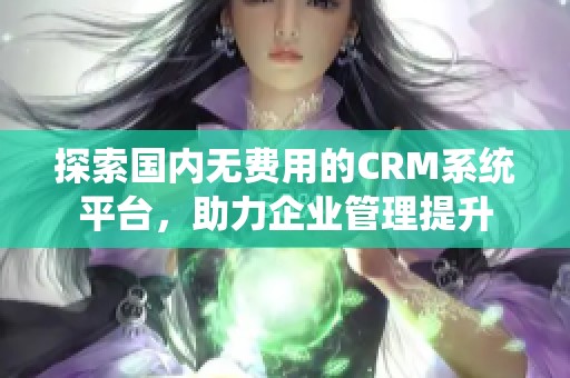 探索国内无费用的CRM系统平台，助力企业管理提升